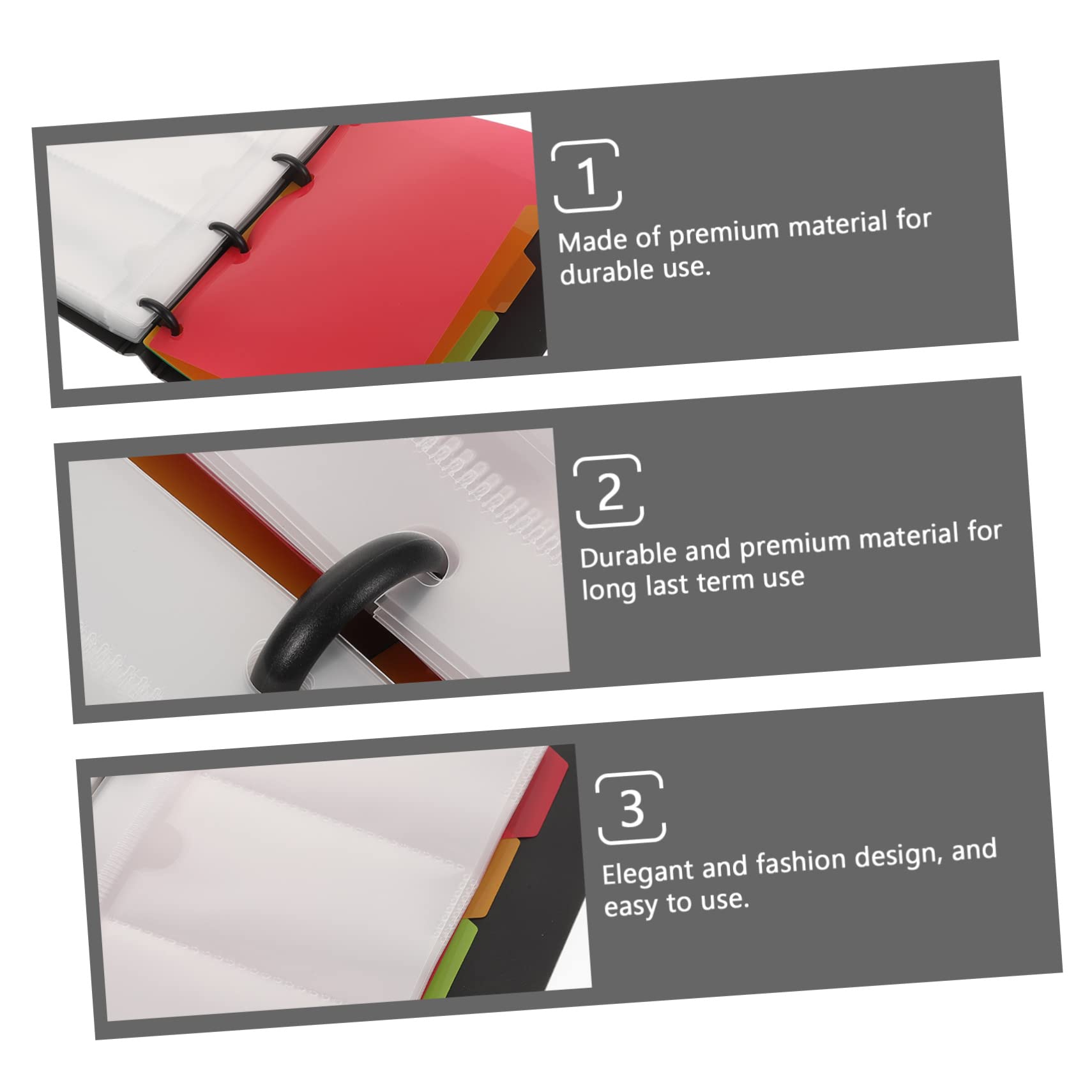 Uonlytech 180 Buste Porta Cartellini, Copertina in PP, Organizer Portatile per Nomi e Carte, Facile da Usare, Design Professionale