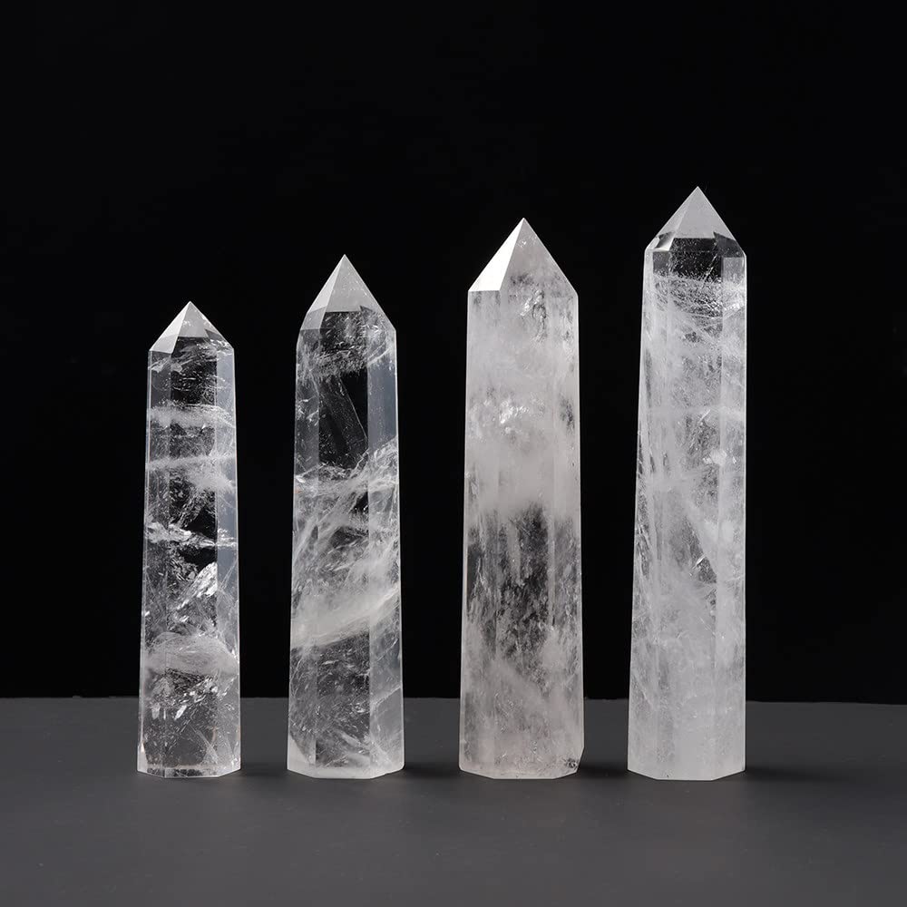 Obélisque en quartz clair Youther de 20 cm, un cadeau spirituel unique pour la maison
