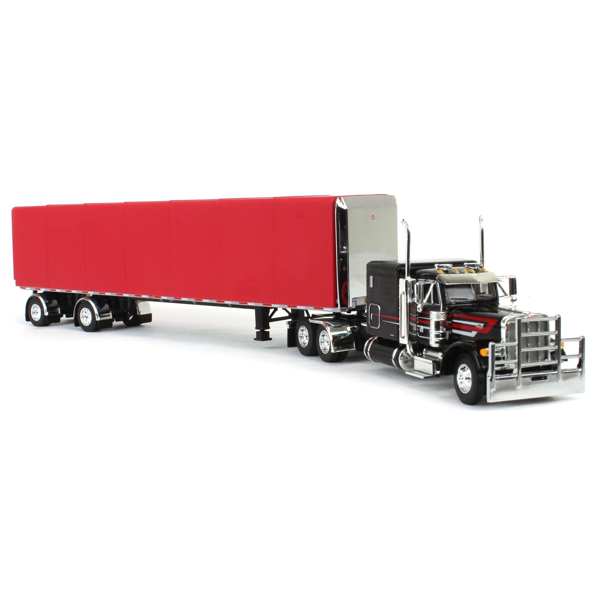 Amazon.com: DCP 1/64 Black & Red Peterbilt 379 63in Flattop