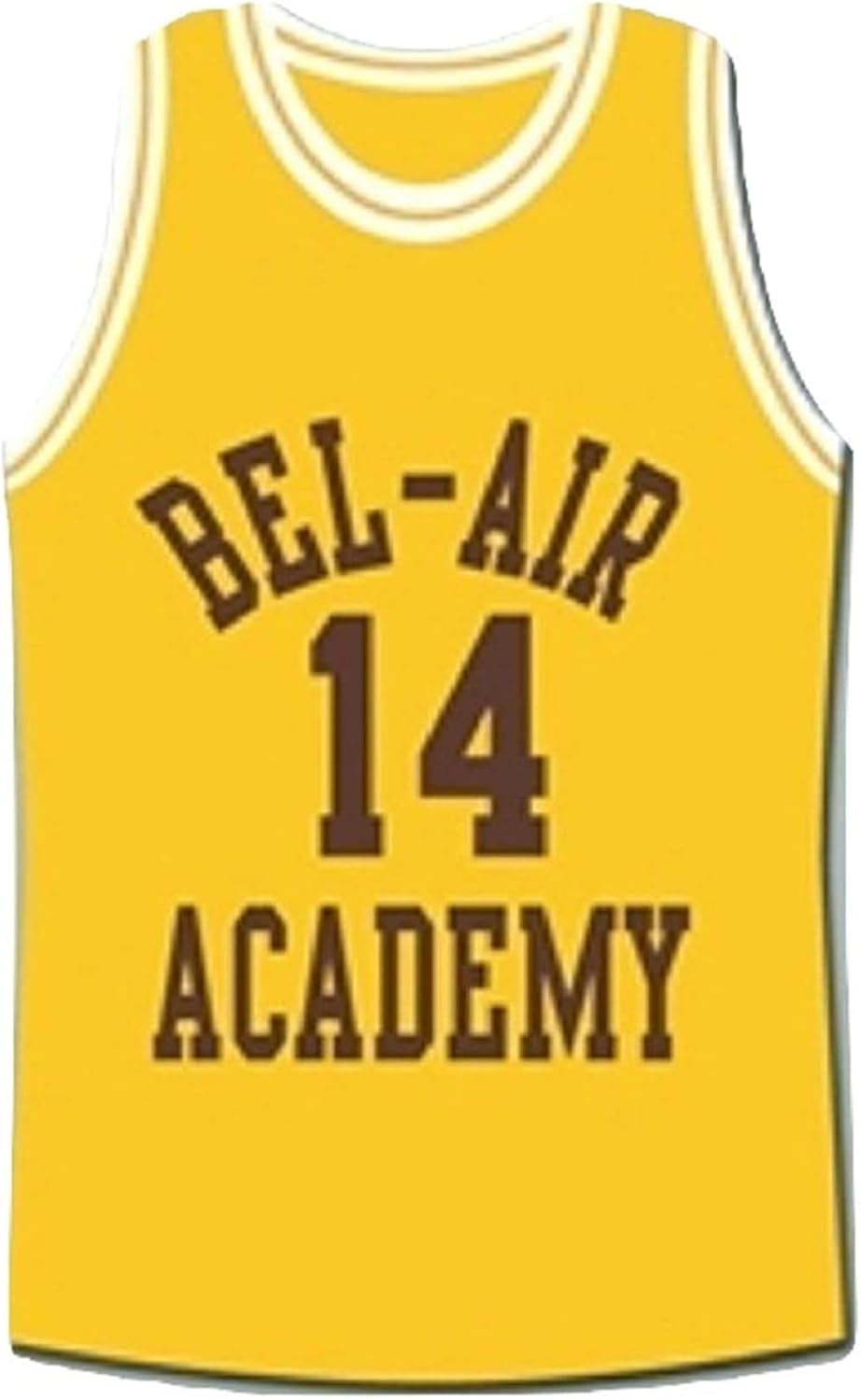 Fresh Smith #14 Bel Air Academy Yellow Basketball Jersey Stitch Sewn XS-2XL