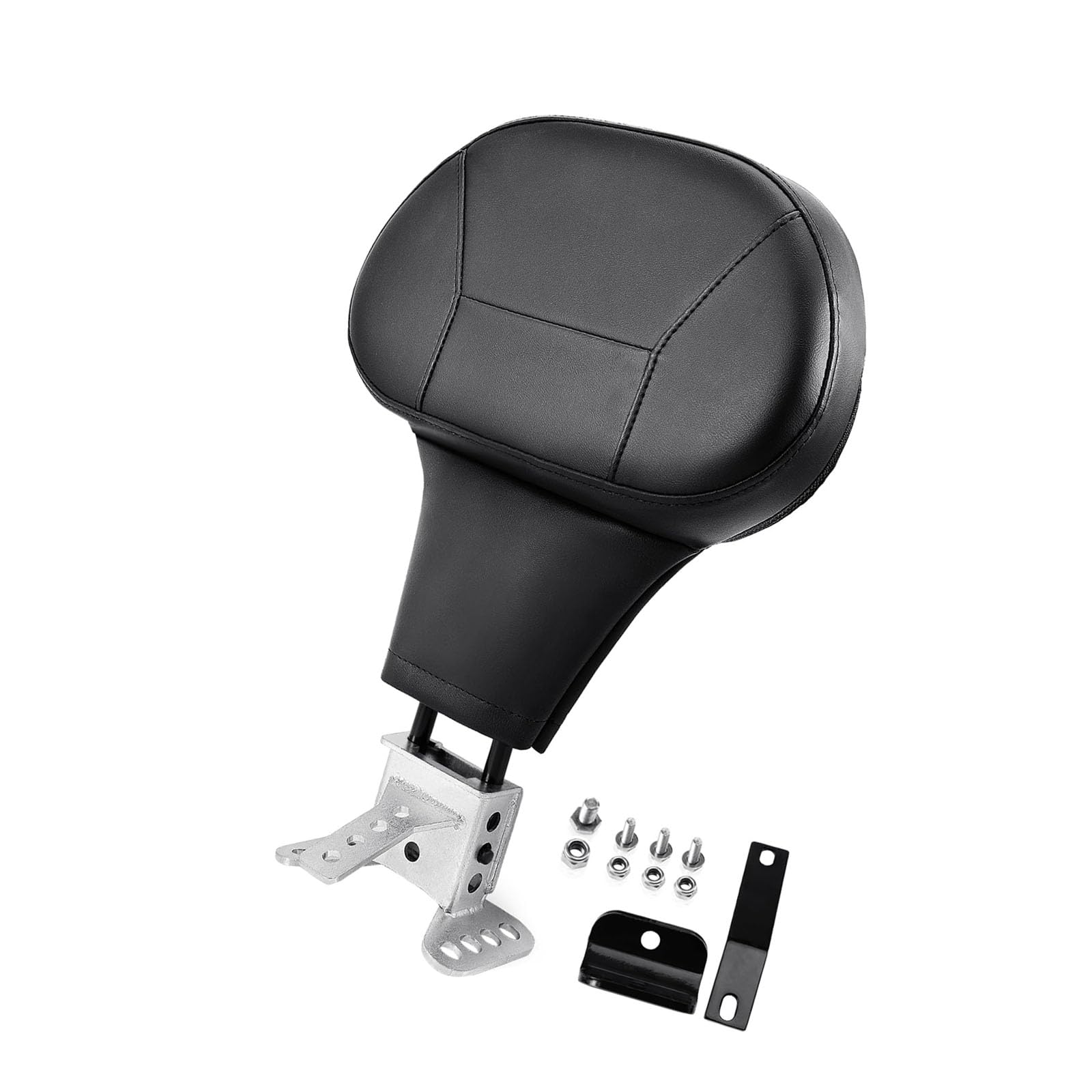 Kangnice Of 1 Adjustable Motorcycle Driver and Riders Backrest with Enhanced Lumbar for Long Ride Comfort Including Mounting Hardware and Construction Easy Install