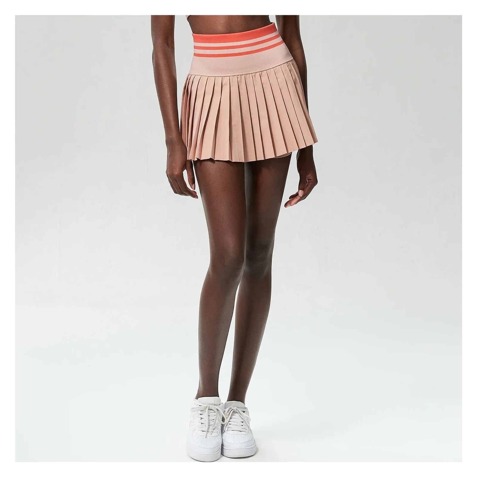 Falda Tenis Mujer Falda Deportiva de Cintura Alta for Mujer, Ideal for Fitness, bádminton, Tenis, etc., antiluz, for Exteriores, de Secado rápido, Talla Grande.(Pink,XL)
