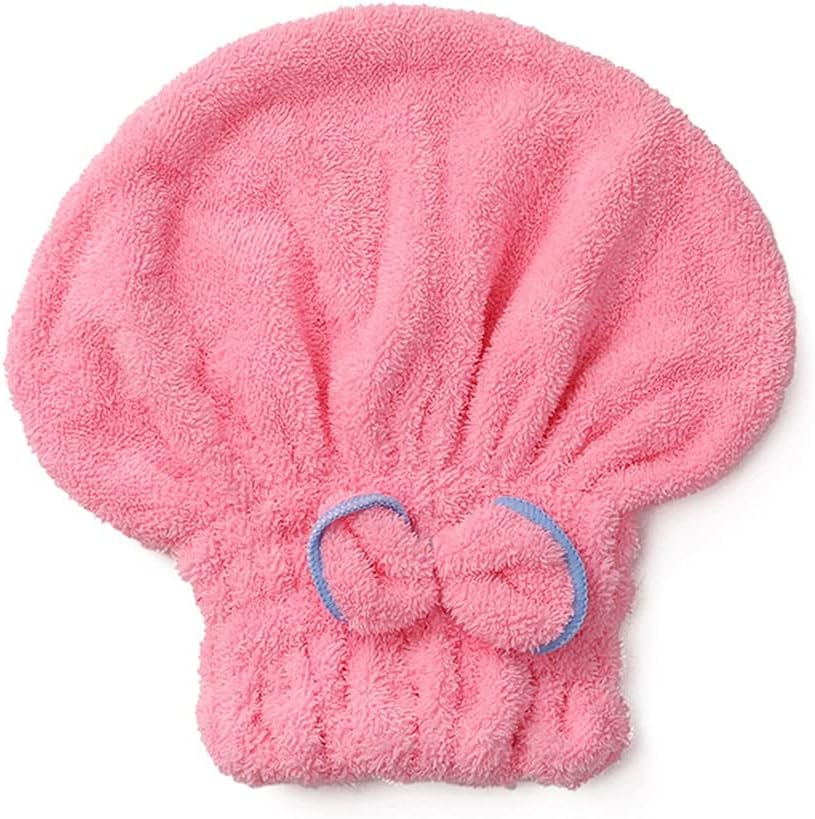 ドライヘアキャップ レディース 厚手 シャワーキャップ 強い吸水 スピードドライ かわいいヘッドスカーフ(E)