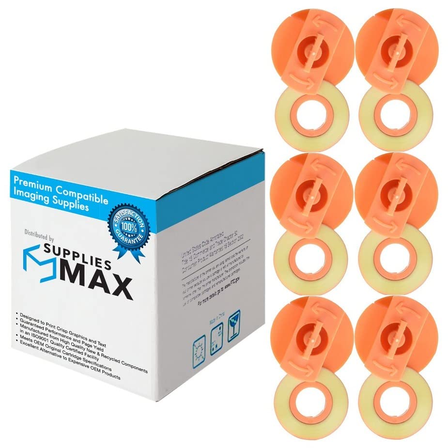 SuppliesMAX Compatible Replacement for Adler Royal Satellite III/IV/V/VI/VIII/40/80/2001 Typewriter Lift Off Tape (6/PK) (013025)