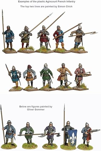 Miniatura 2 de Perry Miniatures - Set AO 50 Agincourt Infantería Francesa 1415-29 Juego de soldados de juguete de plástico de 1.102 in