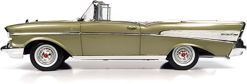 Miniatura 7 de Auto World 1957 Chevrolet Bel Air Convertible Escala 118 Diecast