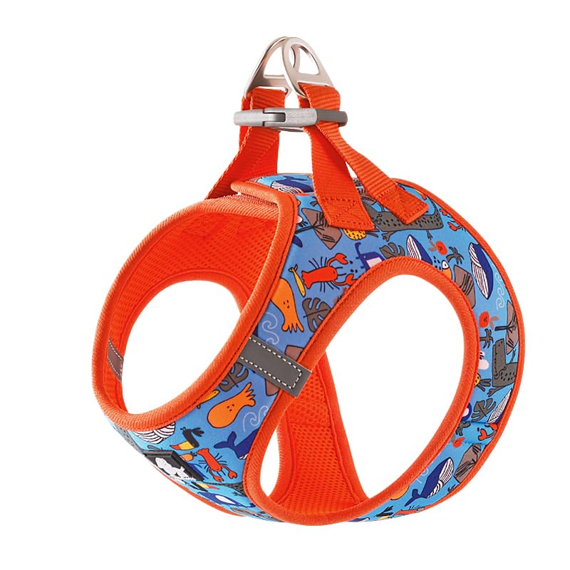 WINHYEPET Truelove Dog Harness Soft Air Mesh Adjustable Reflective Pet Vest Small and Medium Breeds No Pull Adjustable Dog Harness TLH3016(Firecracker,L)