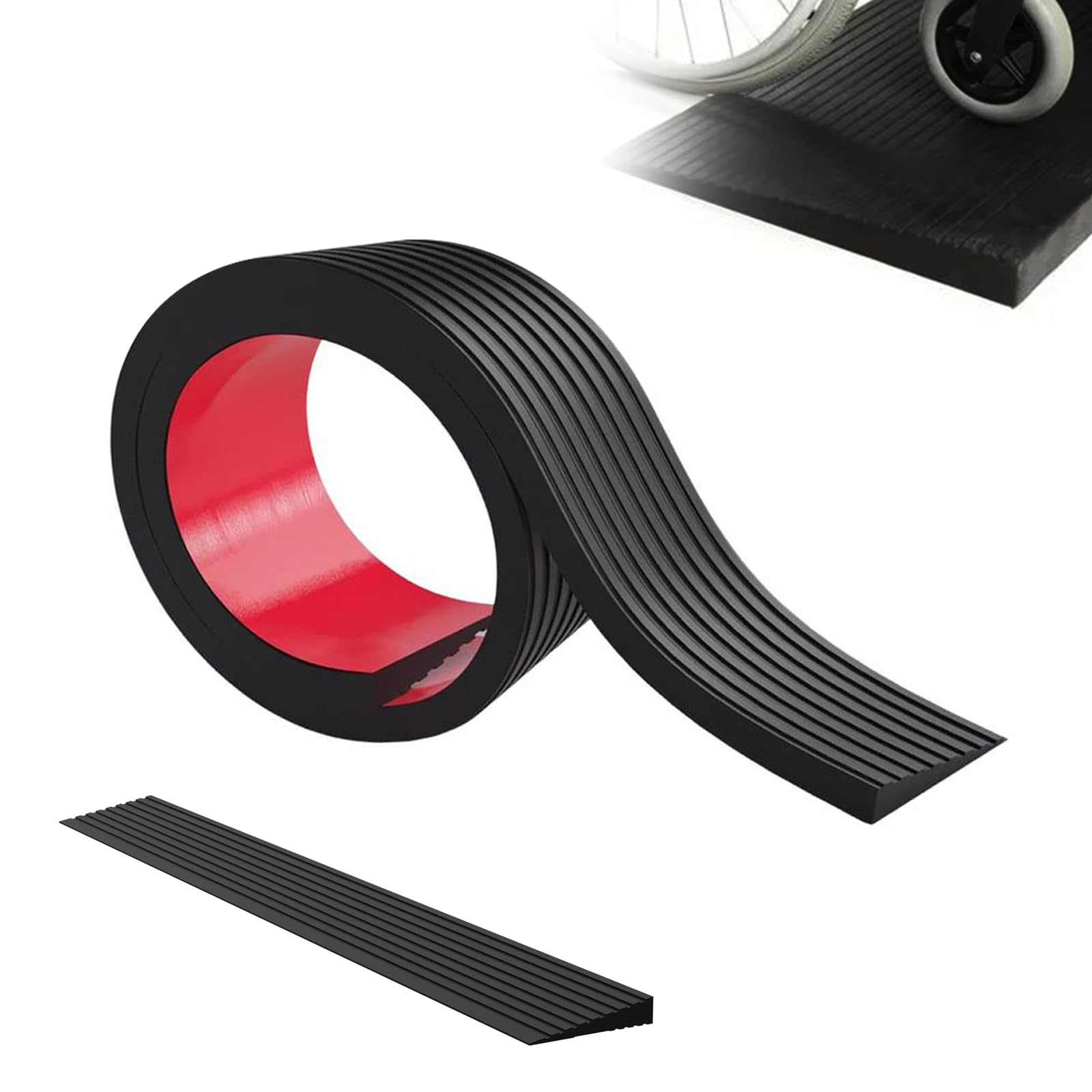 Rampe de seuil en caoutchouc 100x8x3 cm charge 800 kg