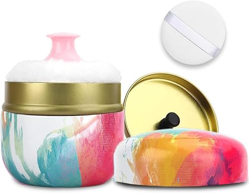 SHIMIDO Soplo de polvo corporal y recipiente, contenedor de polvo corporal vacío portátil de 3.15 pulgadas para polvo suelto para mujeres bebés,