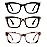 Hubeye Oprah Style Reading Glasses for Women Men Blue Light Blocking Computer Square Readers with Spring Hinge (Black+Pink Tortoiseshell+Tortoiseshell,+3.5)