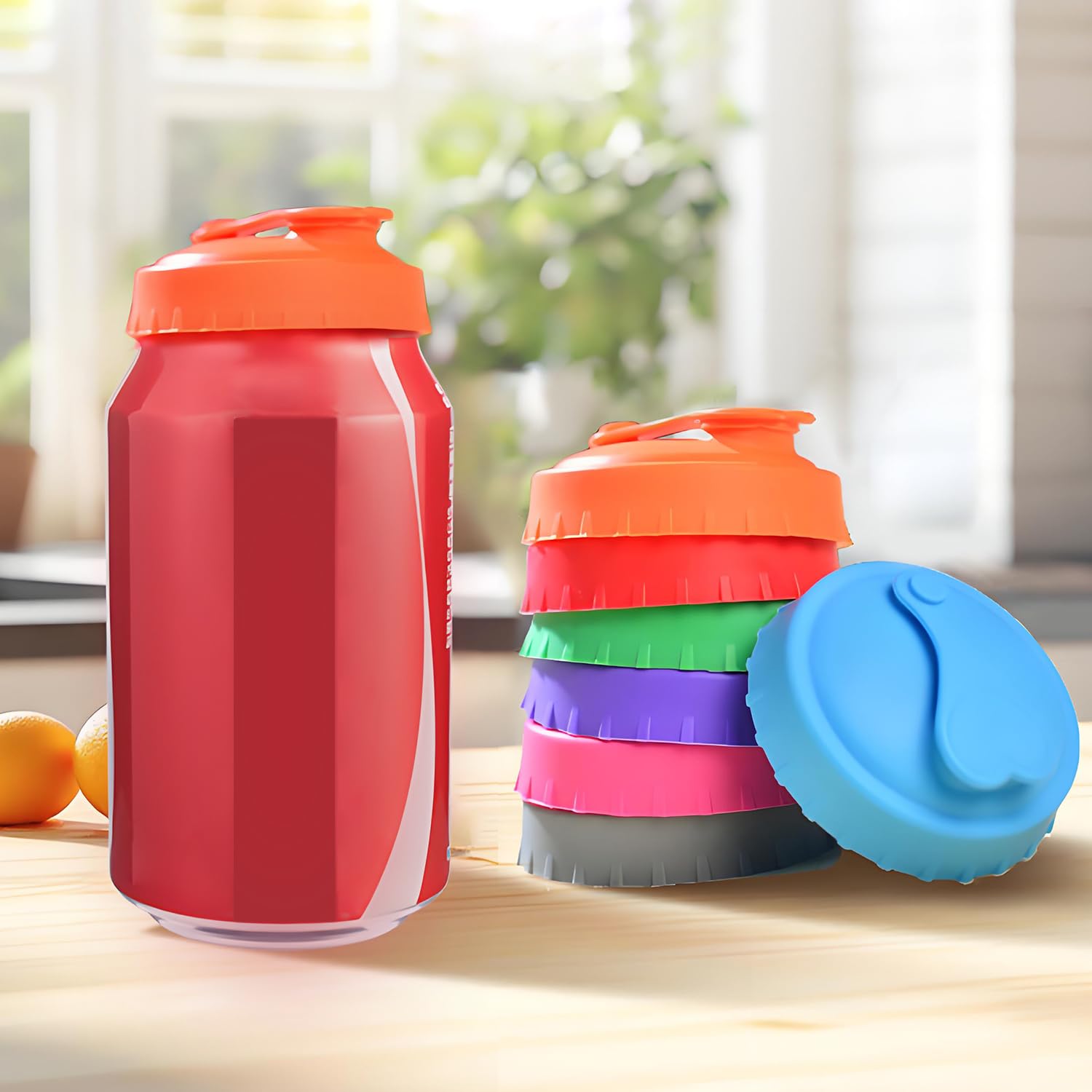 6 Pz Coperchio per Lattine, Tappo per Lattine di Birra in Silicone, Coperchio a Prova di Fuoriuscita, Coperchio Riutilizzabile per Lattine di Soda e Birra, Accessorio Indispensabile