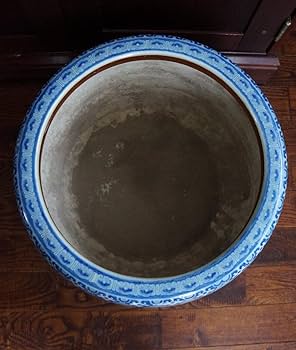 昭和・火鉢・大きい・瓢箪・睡蓮鉢・水色・メダカ鉢・鉢植え・水草・陶器・観葉植物 昭和・火鉢・大きい・瓢箪・睡蓮鉢・水色・メダカ鉢・鉢植え・水草