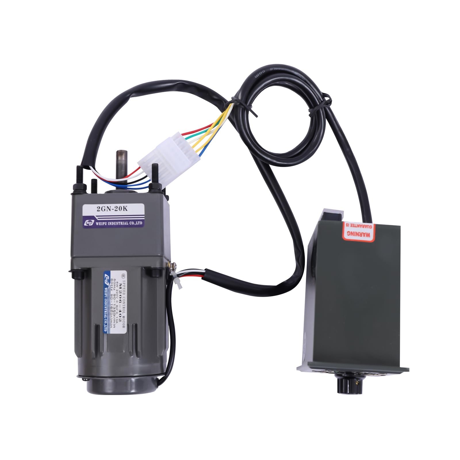 220V 6w Getriebemotor Elektromotor 1400RPM Drehzahlregler Stufenlos Einstellbare,220V-Motor-Drehzahlregler, drehzahlgeregelter Getriebemotor (20k)