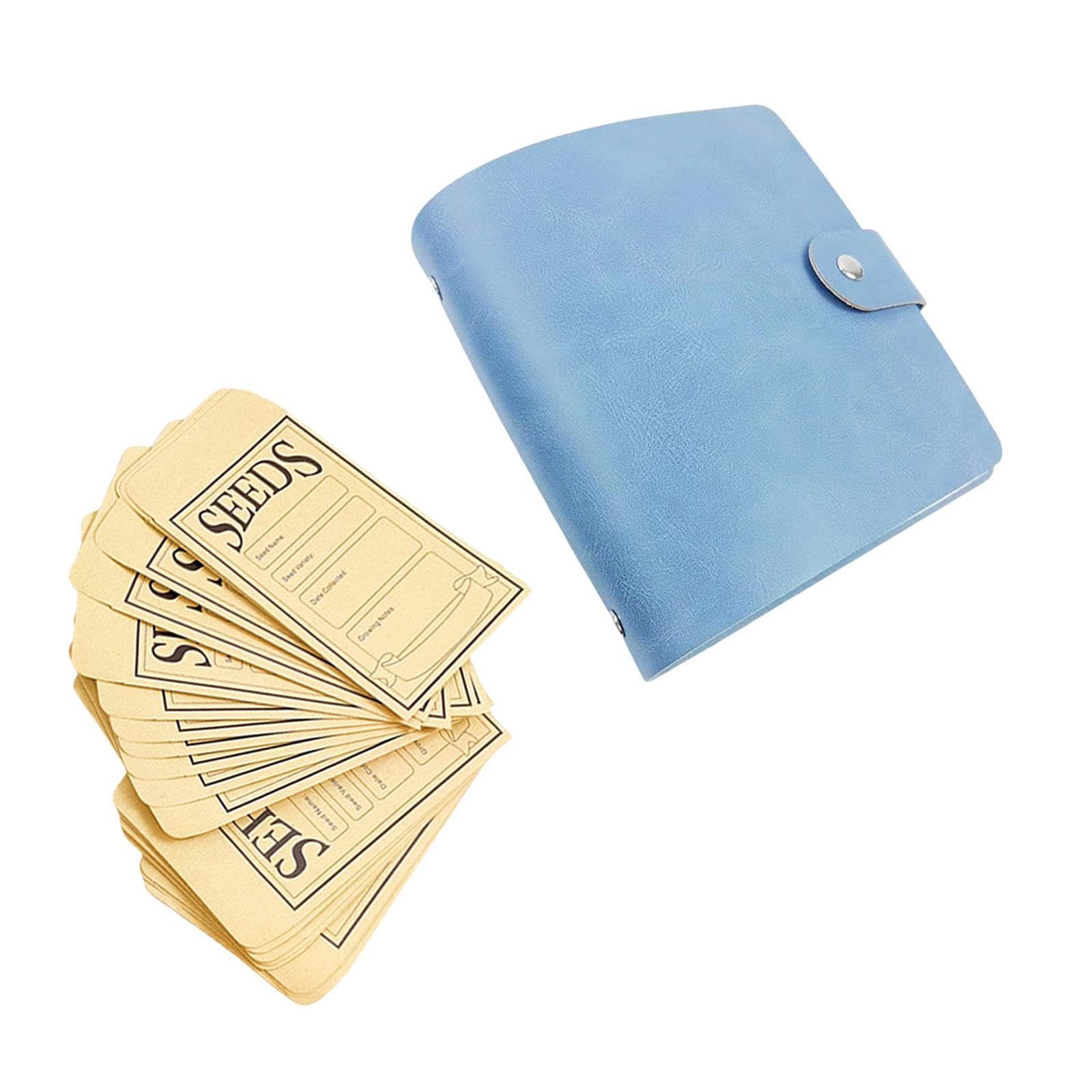 Seed Organizer Binder Samples Bags for Saving Collection Seed Flower Storage Blue-image-32