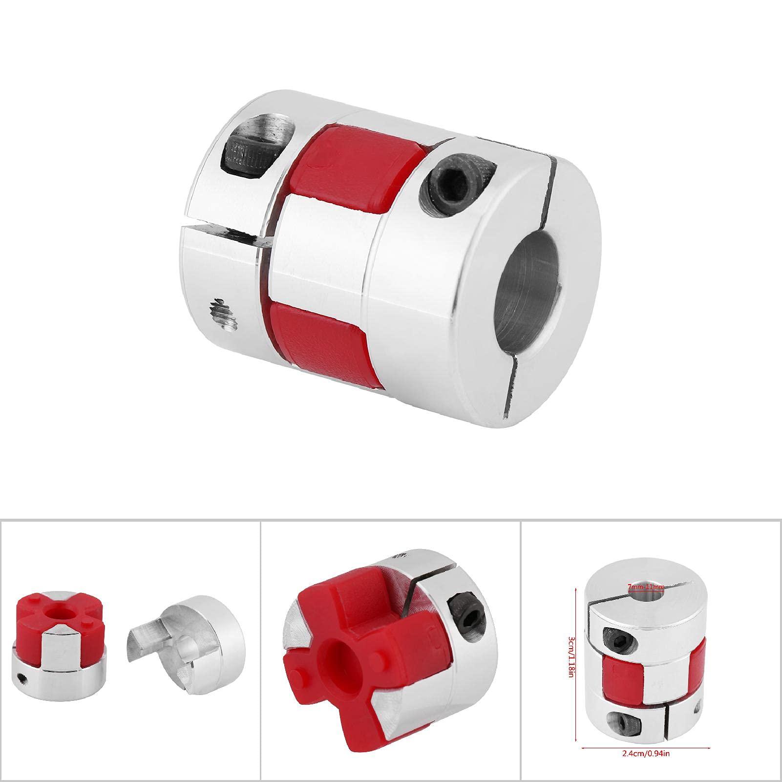 Giunto Elastico A Prugna In Lega Di Alluminio 10mm-12mm Per Motori Passo-Passo - Foto 3