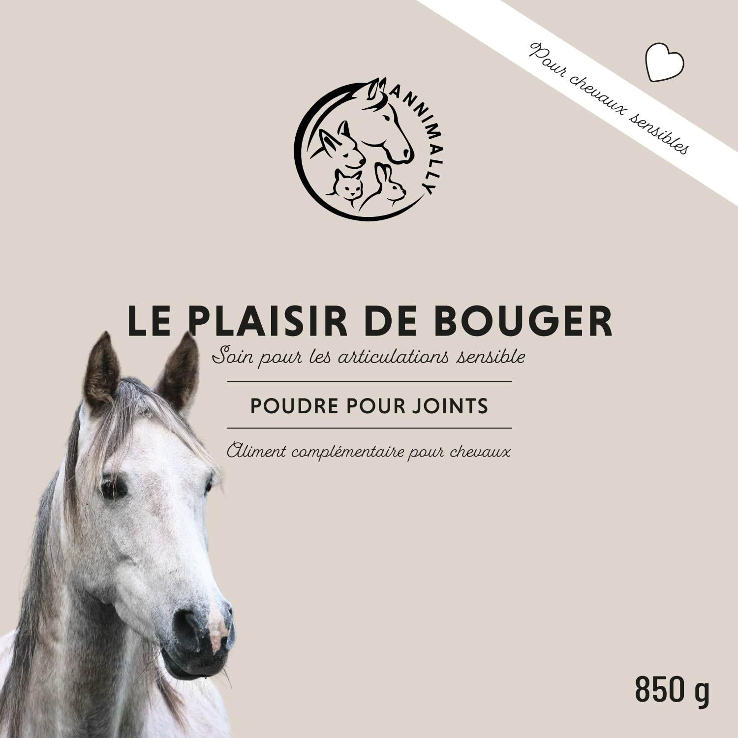 Poudre pour articulation cheval 850g avec collagène, camomille, MSM cheval (soufre), glucosamine cheval, acide hyaluronique, chondroïtine - Complément alimentaire pour renforcer arthrose cheval