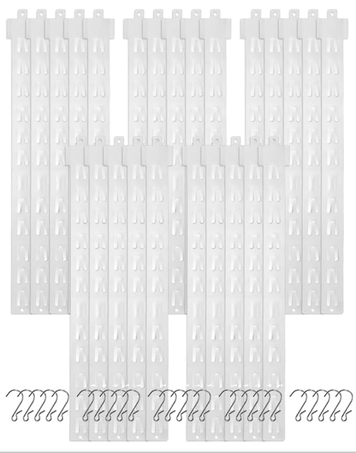Clip Strip Merchandising Strips and S-Hooks Bundle (25 Each) | Strip Length is 21" | Includes 25 WMS-12 Strips and 25 SH-75 S Hooks-image-10
