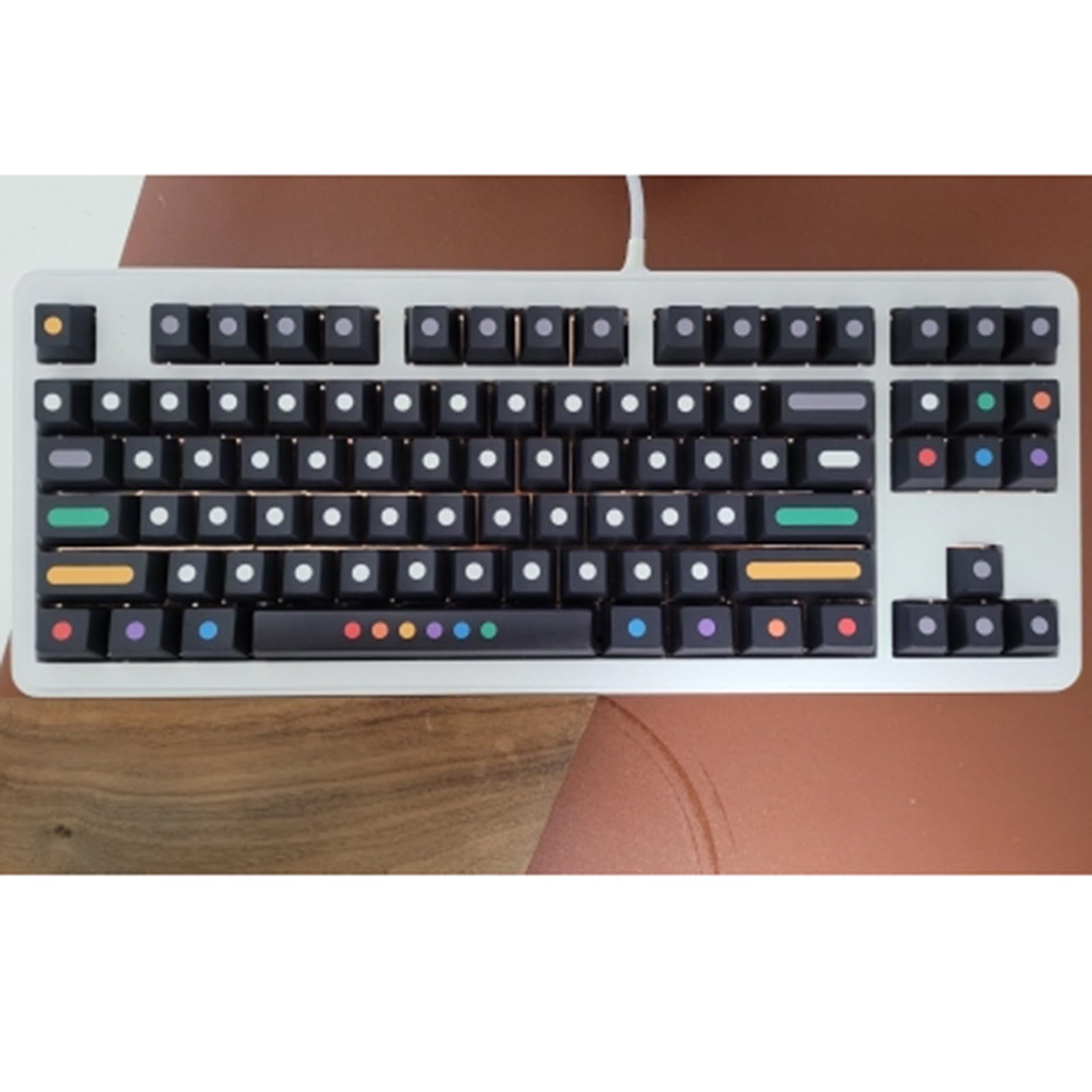 128-Key Colore Rotondo Keycaps con Altezza Originale Fabbrica Cherry-Profile Keycap per MX Tastiera Meccanica