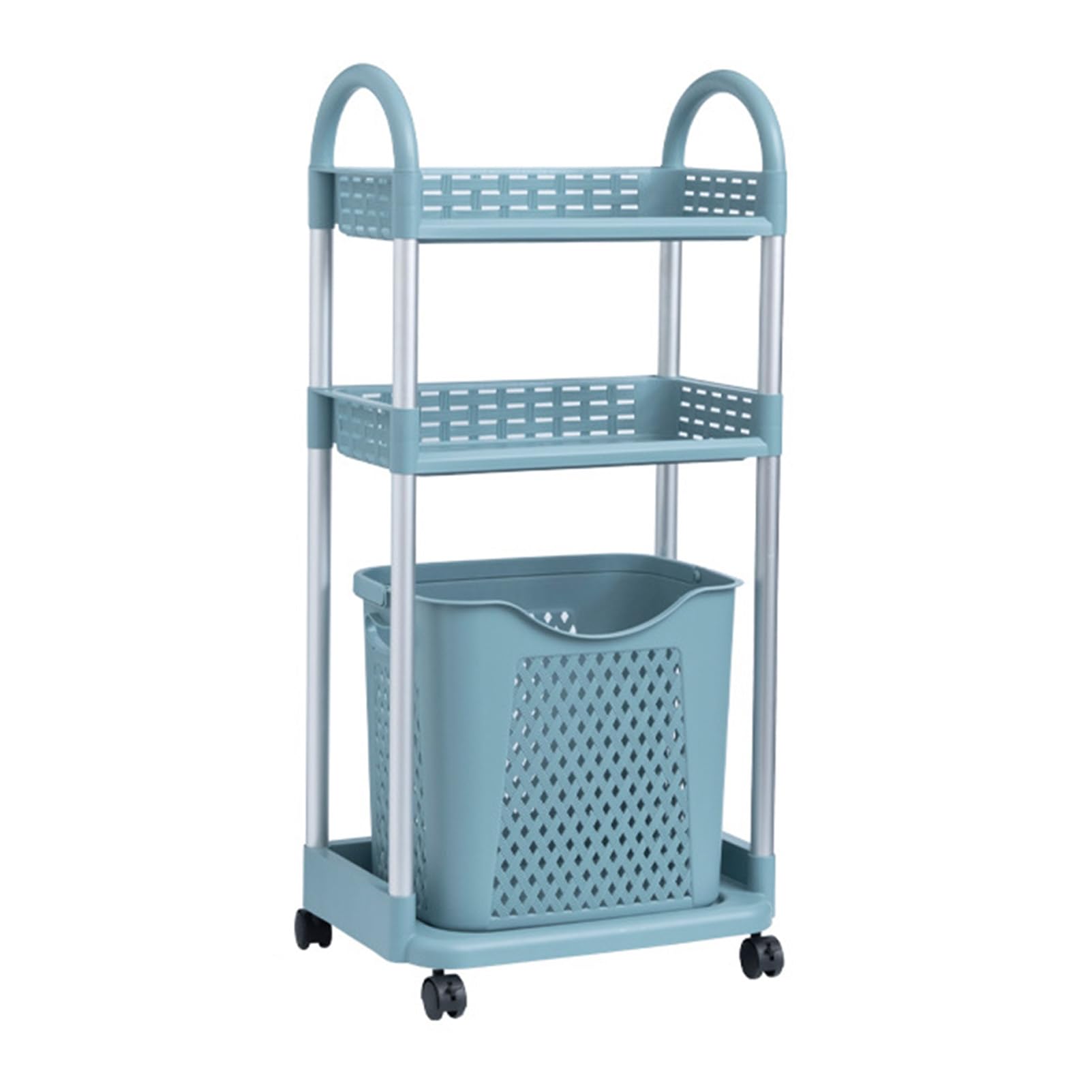 Plastic Dirty Clothes Hamper, Laundry Basket, Bathroom Clothes and Toys Storage Basket, Removable Pulley Dirty Clothes Bin