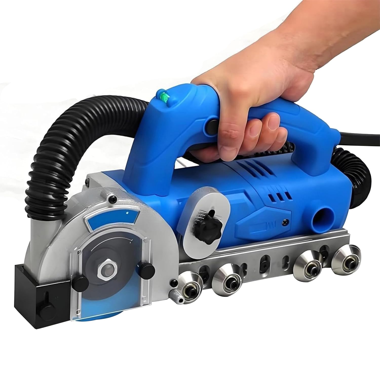 Máquina eléctrica de limpieza de lechada de azulejos de 1200 W, portátil, autoaspiradora, herramienta de ranurado multifuncional para costuras de azulejos de suelo (apertura de costura de 2 mm)