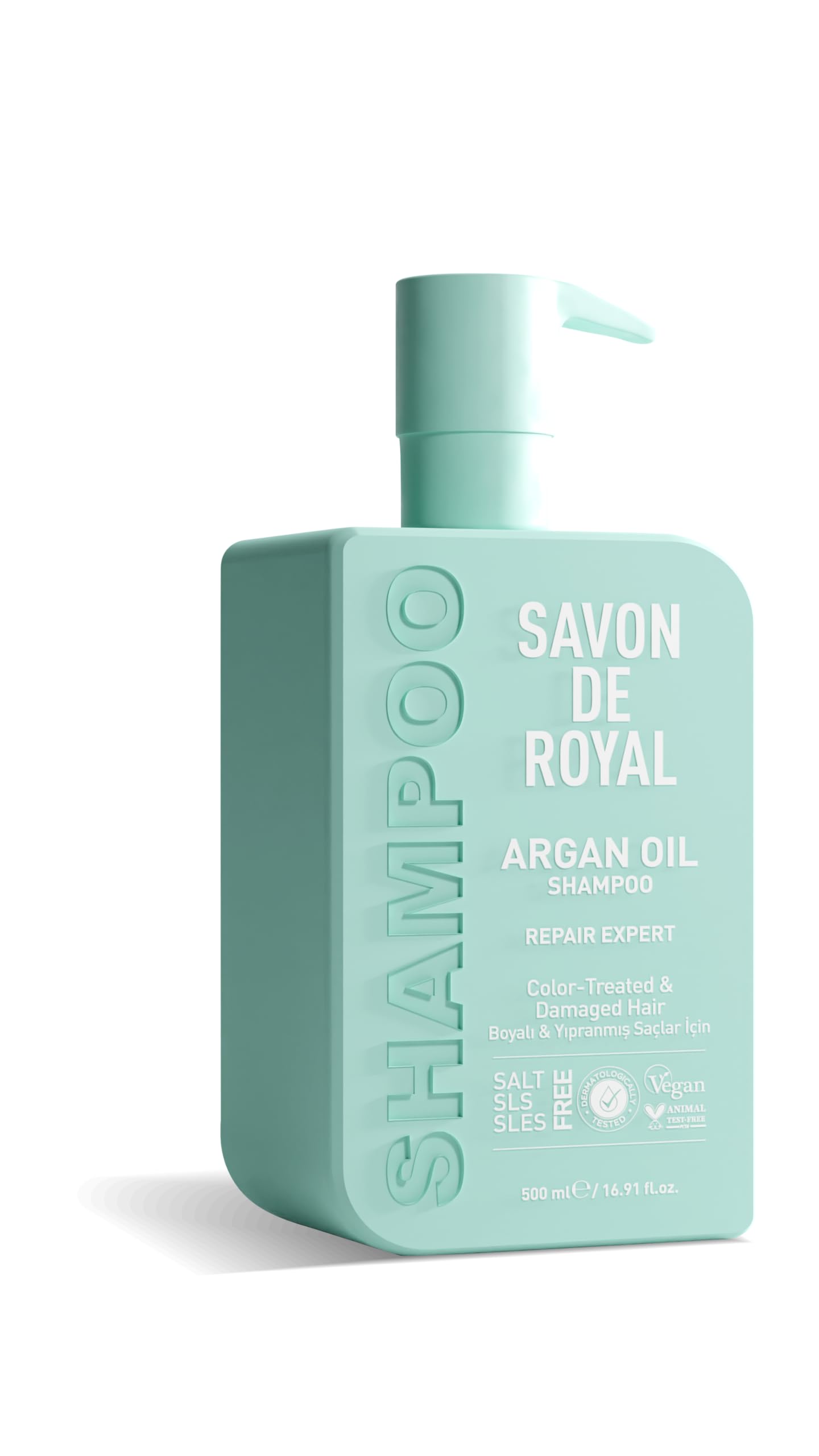 Savon de Royal Miracle Şampuan 500 ml | Boyalı Ve Yıpranmış Saçlar | Onarım Uzmanı | Argan Yağı | Tuz Içermez
