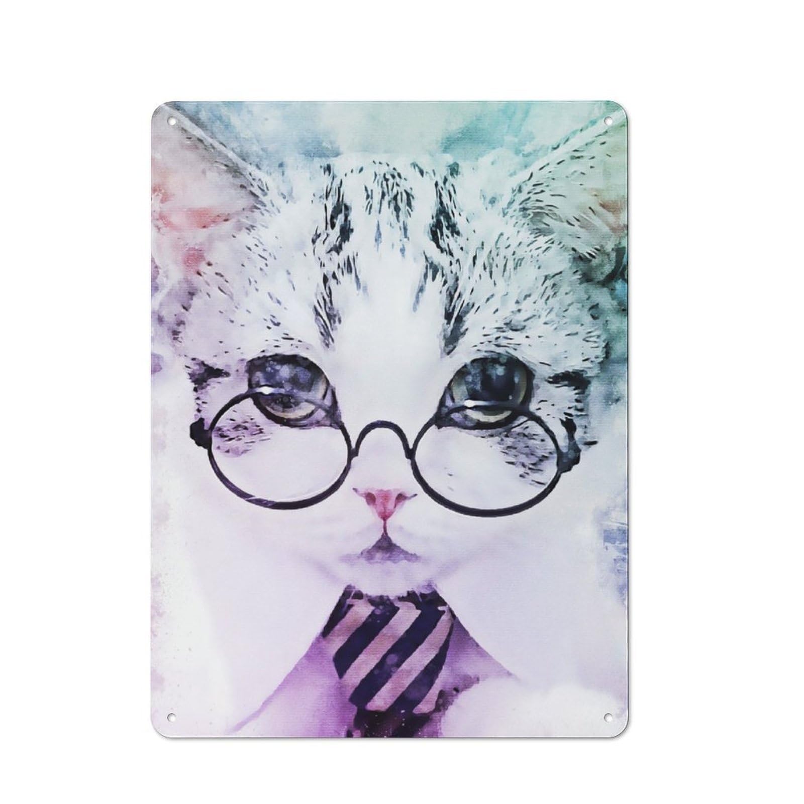 Junmoney Cat Metal Wall Sign 40X30cm Featuring For Home Bar Wall, Housewarming Present For People Styling Home Bar