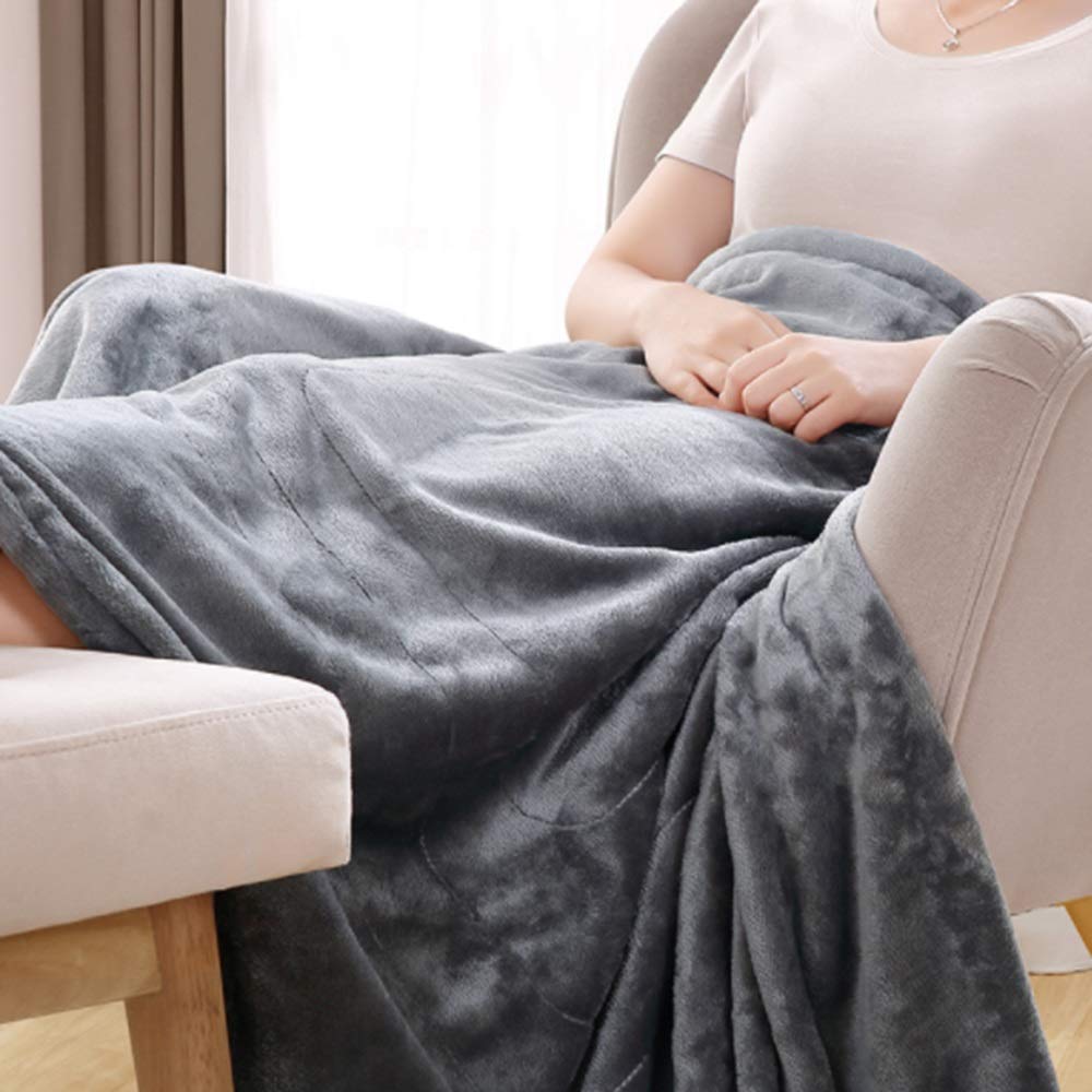 Couverture Chauffante Electrique Luxe Chauffage Rapide Couverture Ther mostat enveloppera et Rapide Chauffage Machine lavabilité, il Peut être utilisé sur Un canapé ou Un lit, Couverture Chaude