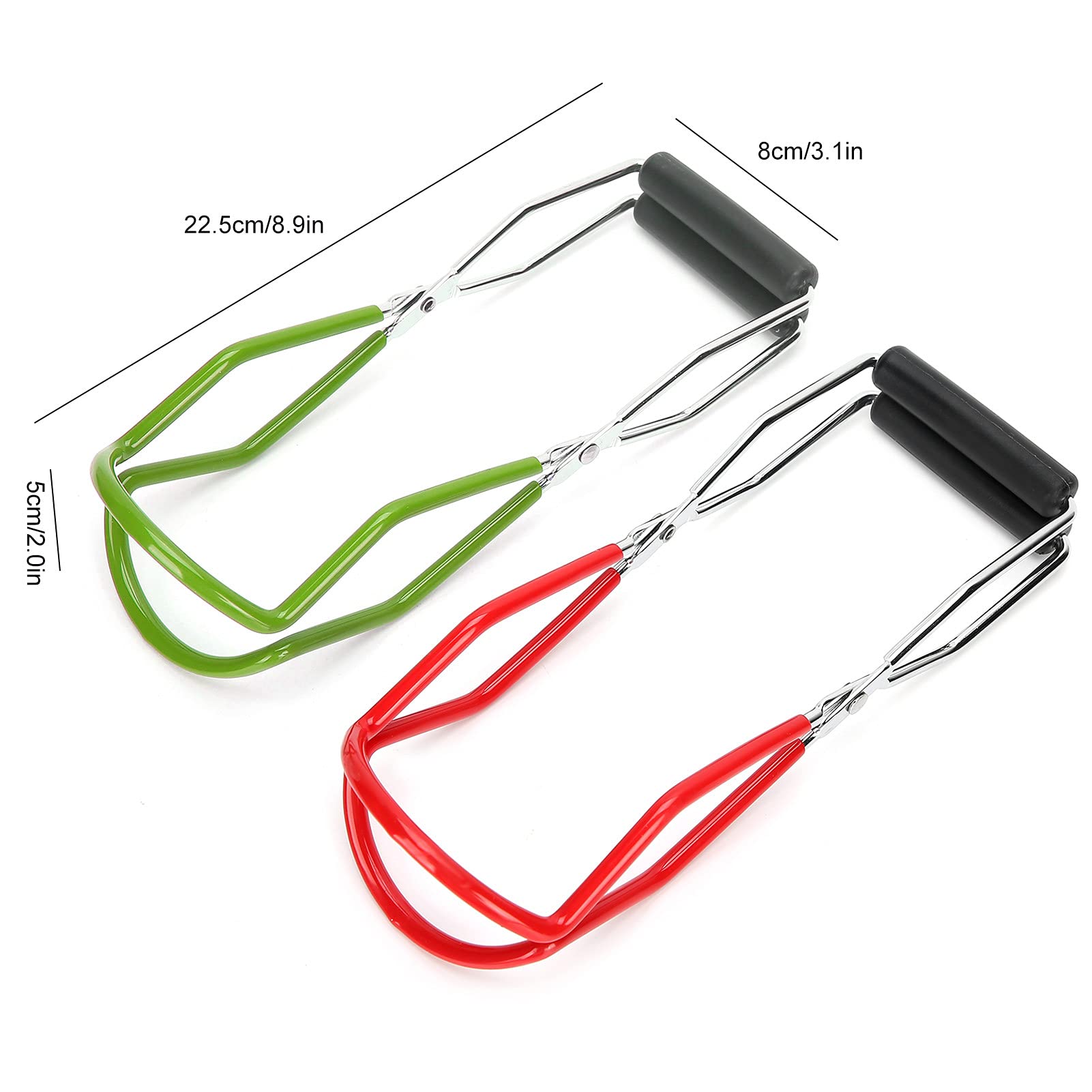 QANYEGN Canning Jar Lifter Tongs, Stainless Steel Jar Lifter, Home Assistance Essential Kitchen Gadgets with Grip Handle