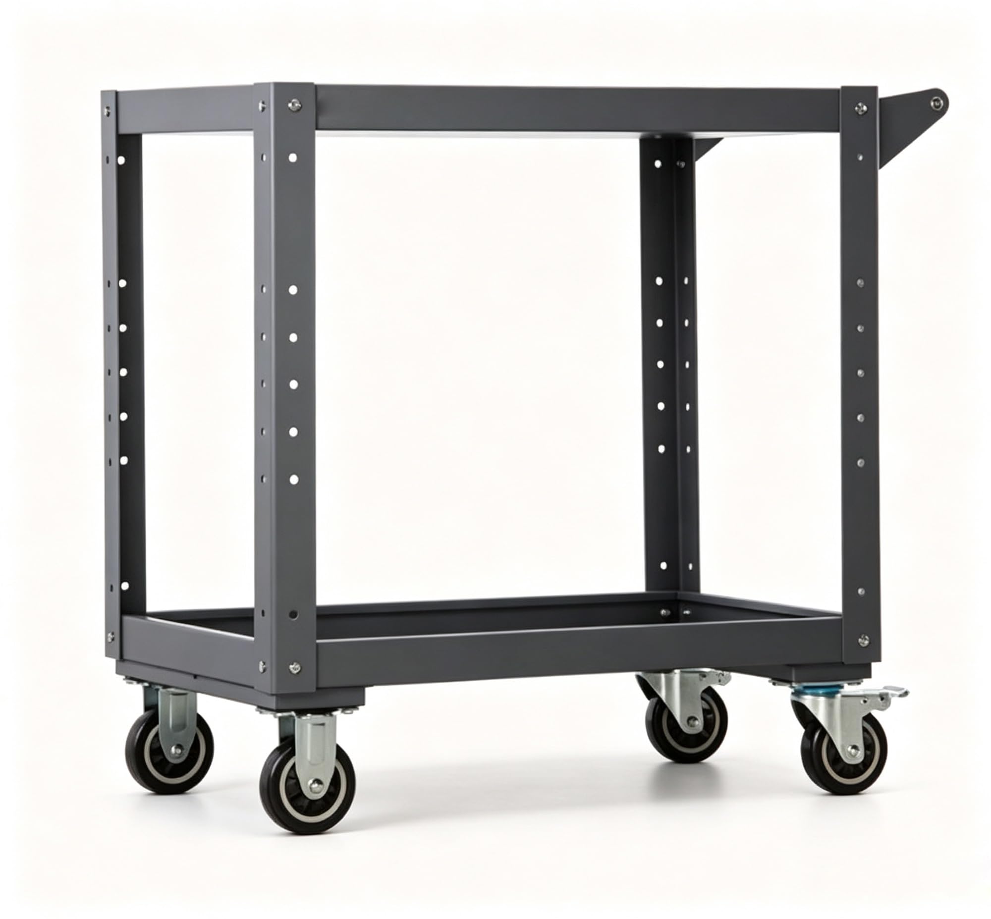 Adjustable Metal Rolling Tool Cart, Heavy Duty Workshop Garage Storage Trolley, Mobile Mechanic Service Organizer