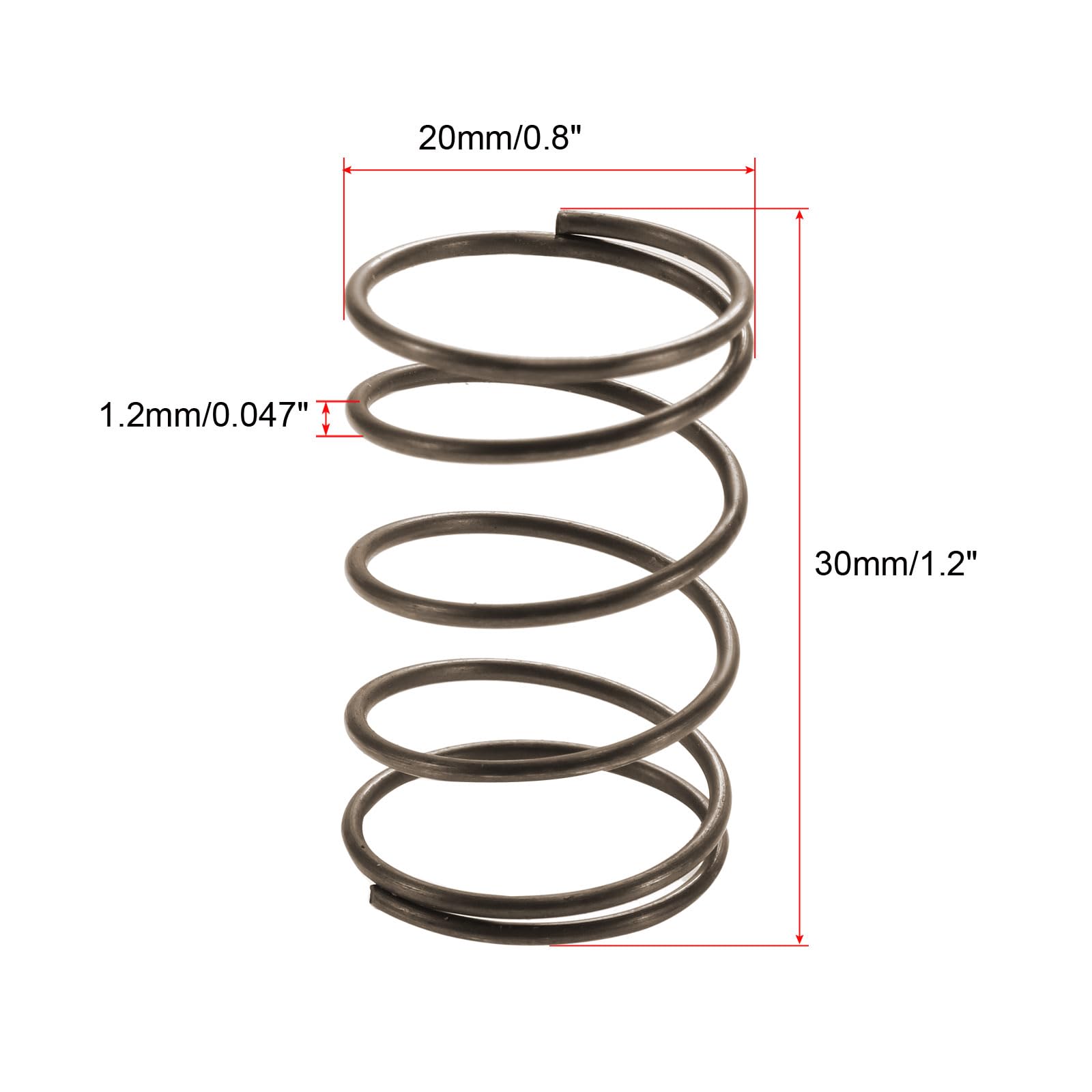 20 Stück Druckfedern 13mm - Federstahl Federn Für Produktbild-Vorschau 5
