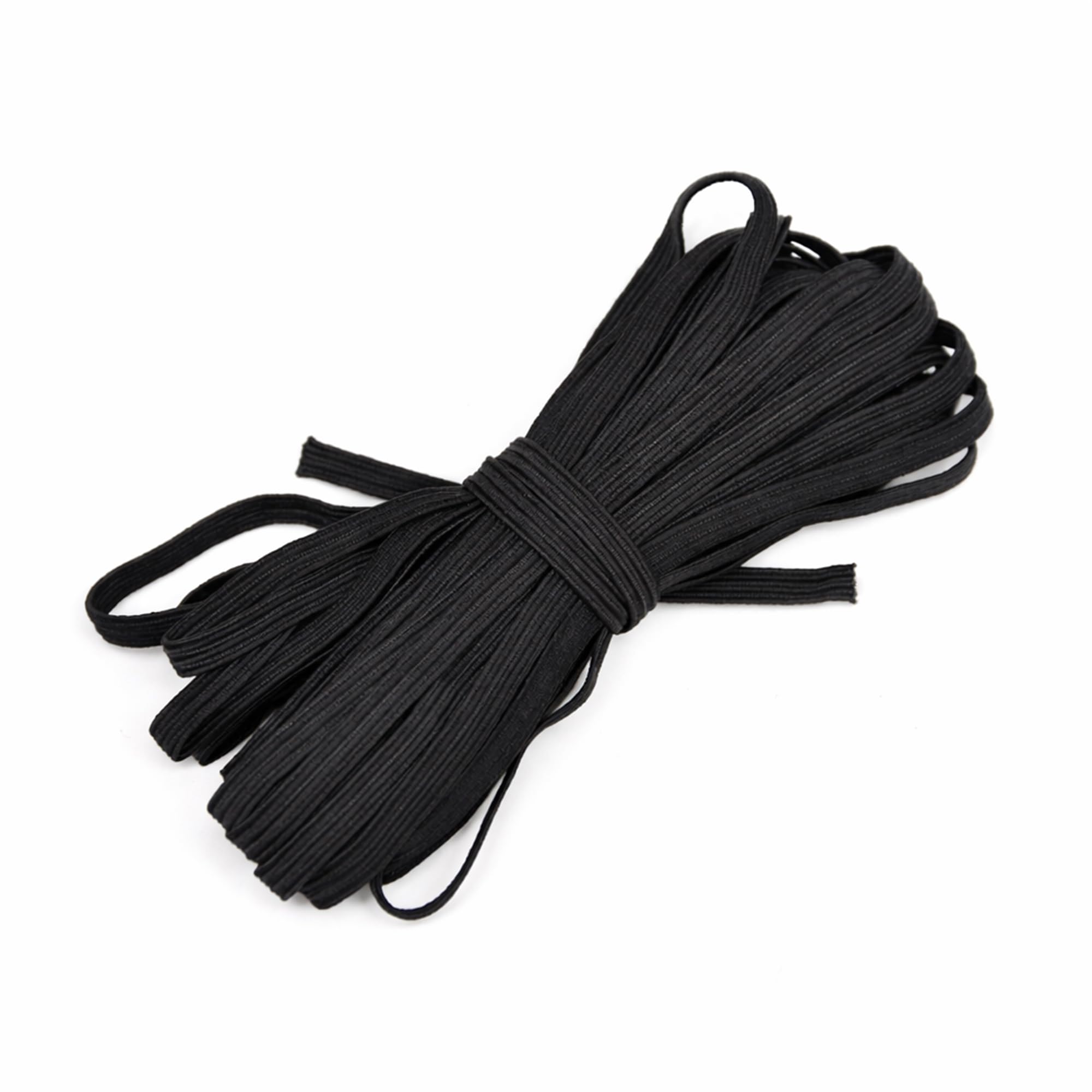 Weddecor Sewing Elastic Cord, Elastic String Thread for Making Bracelets, Clothing, Knitting, DIY Projects, Jewelry Making, Waistband, Necklaces (5mm Black, 5 Metres)