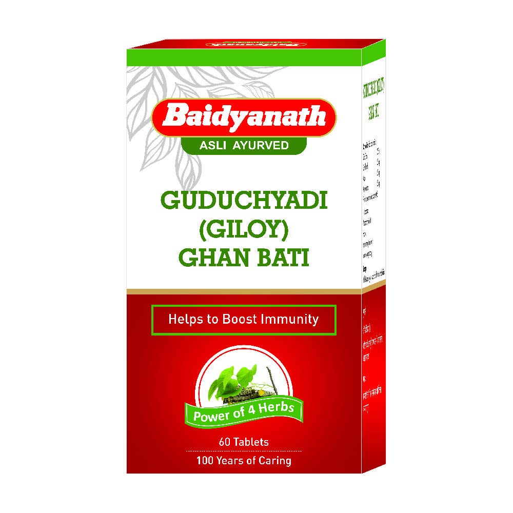Baidyanath Asli Ayurved Guduchyadi Ghan Bati - 60 Tablets (Pack of 2)