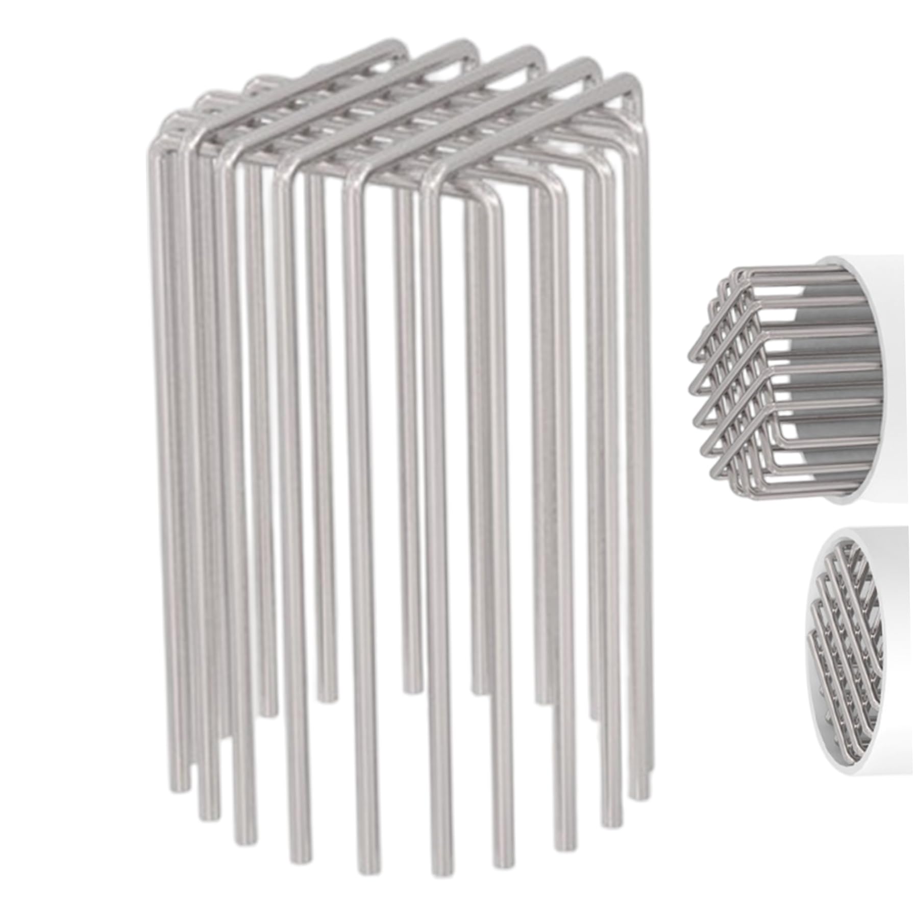 Hotainoys Silver Gutter Downspout Guard - Stainless Steel Down Pipe Filter Mesh Gutter Guards Anti-Rodent & Bird Proof Cover With Adjustable Height, Downspout Filter For Drain Pipe Protection (3 Inch)
