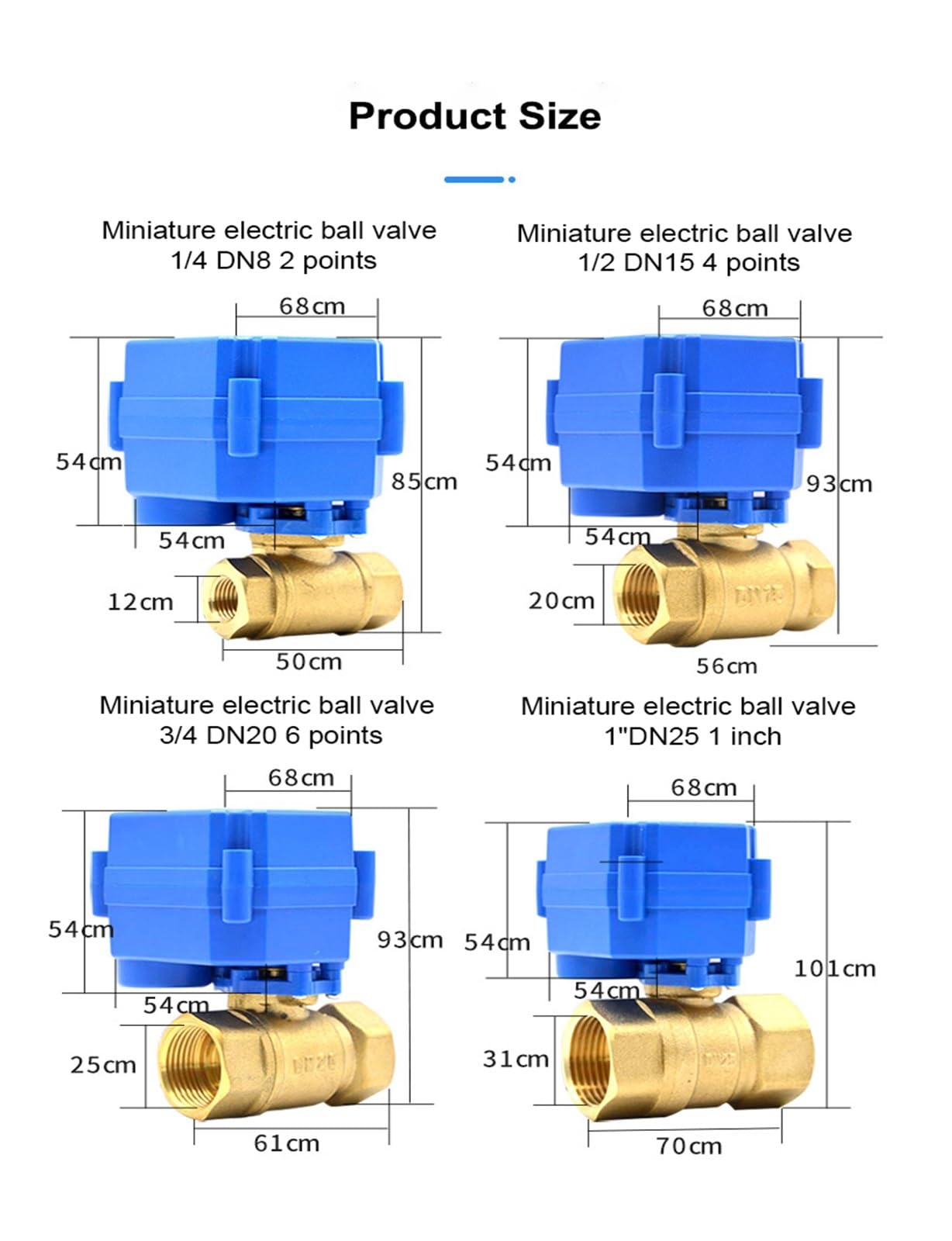 Zawór kulowy z napędem silnikowym 3/8" 2-drogowy, mosiężny elektryczny zawór kulowy 2-przewodowy siłownik elektryczny z pełnym portem AC/DC/ADC 220 9-24 V(AC_CR03)
