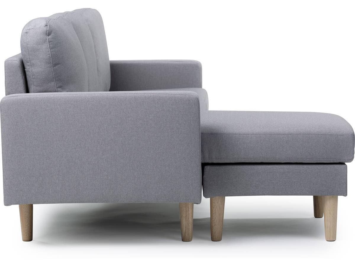 Habitat et Jardin Sofá esquinero en Tela Gabby - 3 plazas - Gris Claro