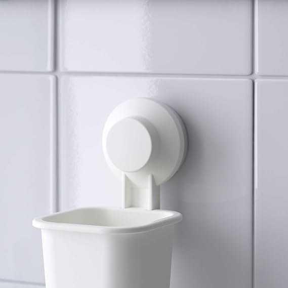 IKEA TISKEN Vantuzlu Diş Fırçası Tutacağı, Beyaz