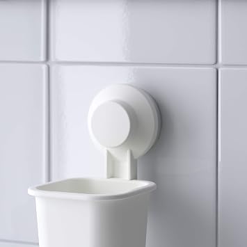IKEA TISKEN Vantuzlu Diş Fırçası Tutacağı, Beyaz