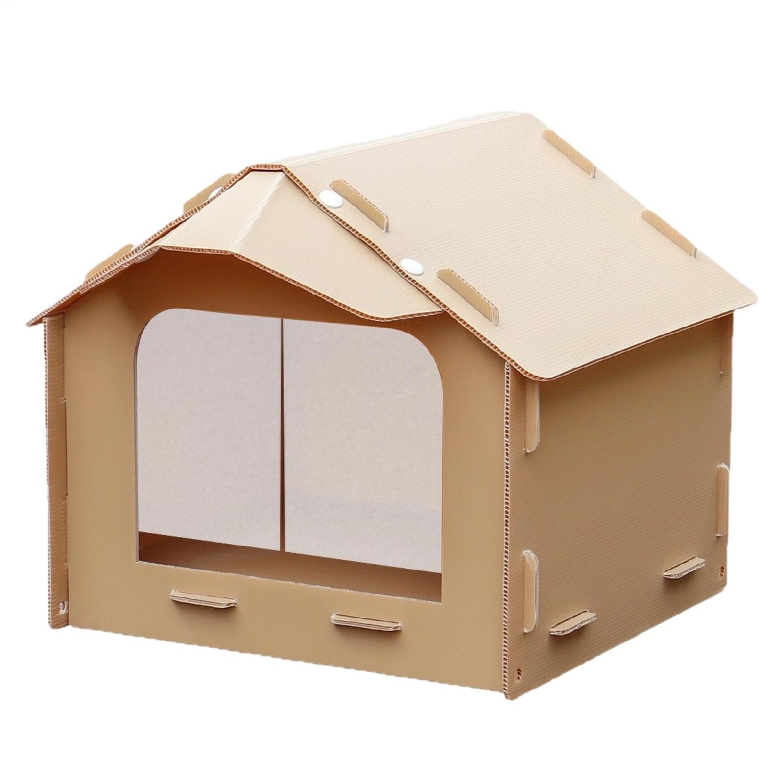Katzen-Futterhaus für Draußen Schrägdach Tierfutterstation Wetterfest