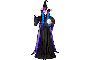 72" Halloween Animated Witch with Crystal Ball