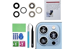 iPhone 13 Pro Max Camera Glass Lens Replacement with Pre-Installed Adhesive and Repair Tools