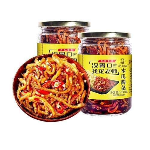 广西特色小吃美食 香辣脆木瓜? 即食下?菜 辛味木瓜の細切り脆嫩?胃菜 中式特色小吃 咸菜泡菜 香辣拌?菜 ?家手工自制咸菜辣椒? ?辣椒青??椒下?菜 拌面小菜 ?菜?菜 香辣脆椒拌?? キムチ 酸菜 辛味調味料 ?料 唐辛子凉拌菜 即食家常下?菜 拌?
