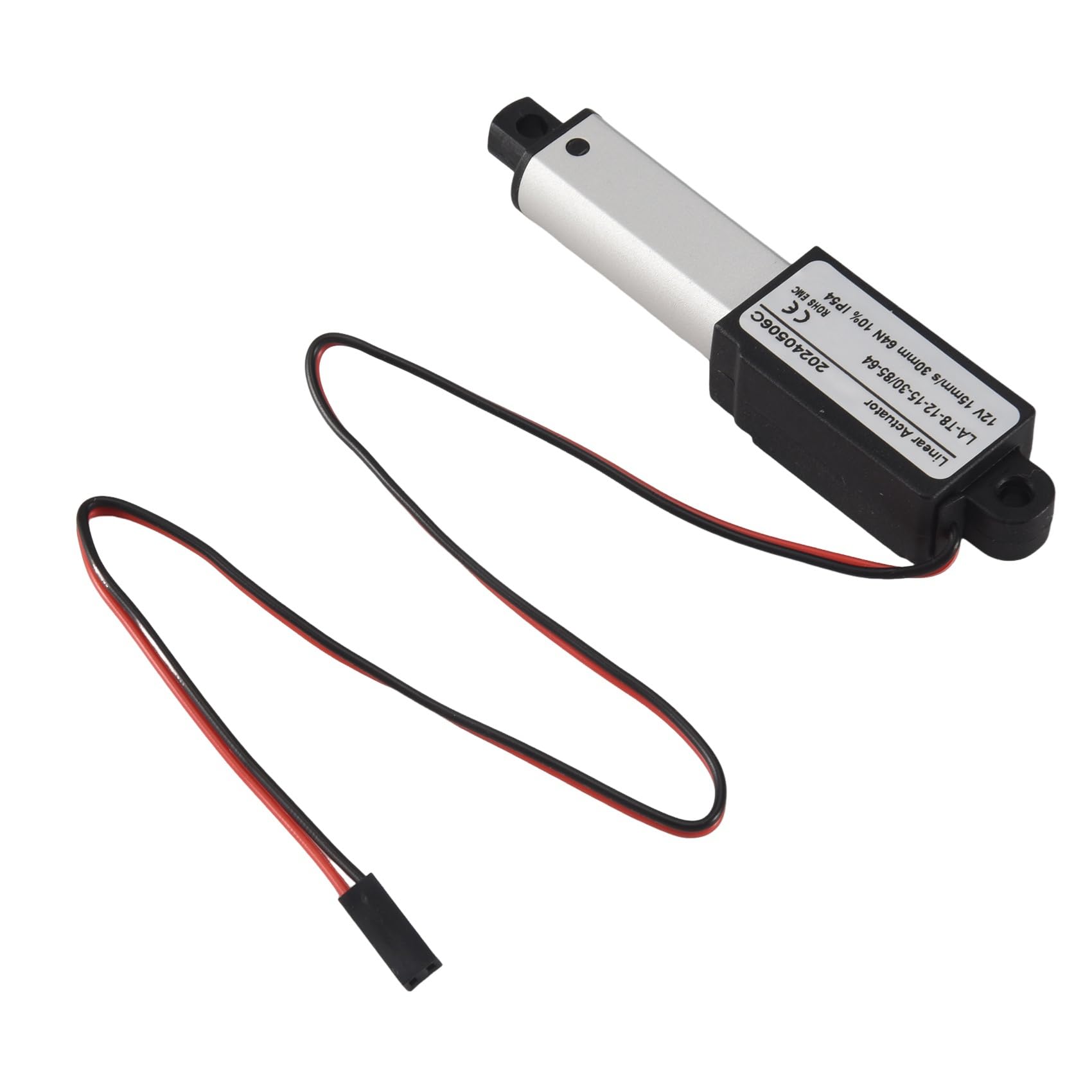 10X Actuador Lineal Eléctrico - de 1,2 Pulgadas, 64N / 14.4Lb, Velocidad 0,6 Pulgadas/S Actuador de Movimiento Impermeable Pequeño 12 V Dc