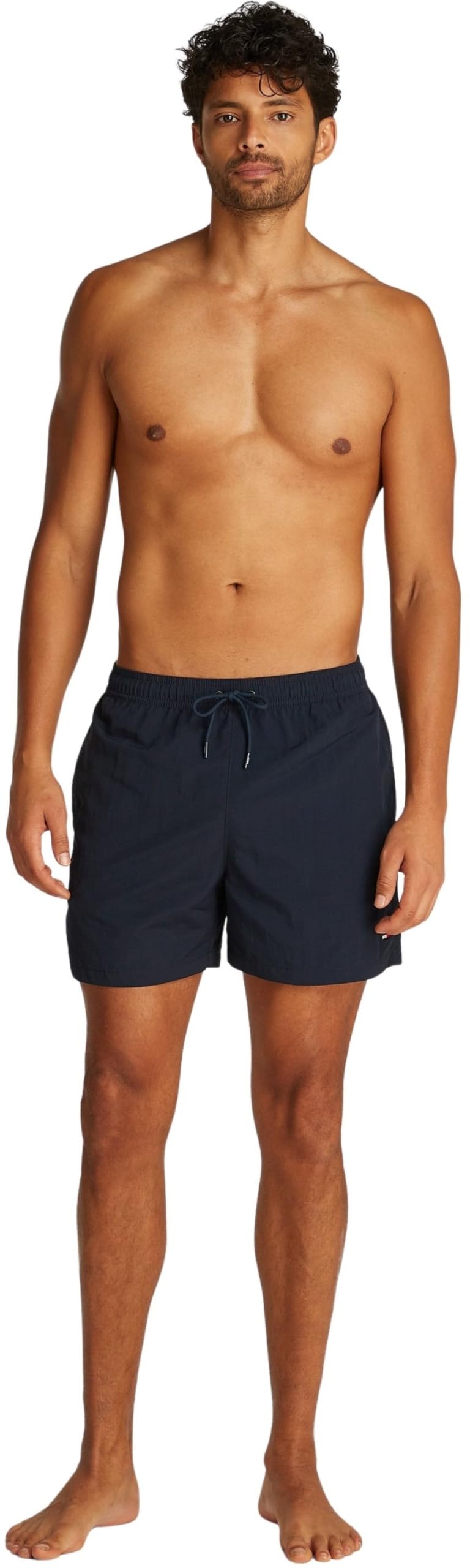 Tommy Hilfiger Men’s Medium Drawstring Swim Shorts with Logo