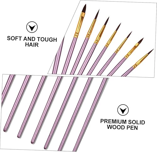 Miniatura 5 de NUOBESTY Pincel de aceite de acuarela pinceles de detalles finos multi- pincel de pintura de acuarela, pinceles de pintura de artista, pinceles de