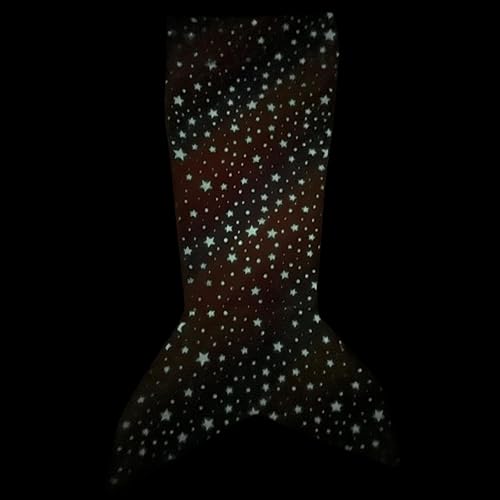 Miniatura 9 de Manta de cola de sirena para niños, que brilla en la oscuridad, manta de sirena para niños pequeños con estrellas brillantes y diseño de escamas de