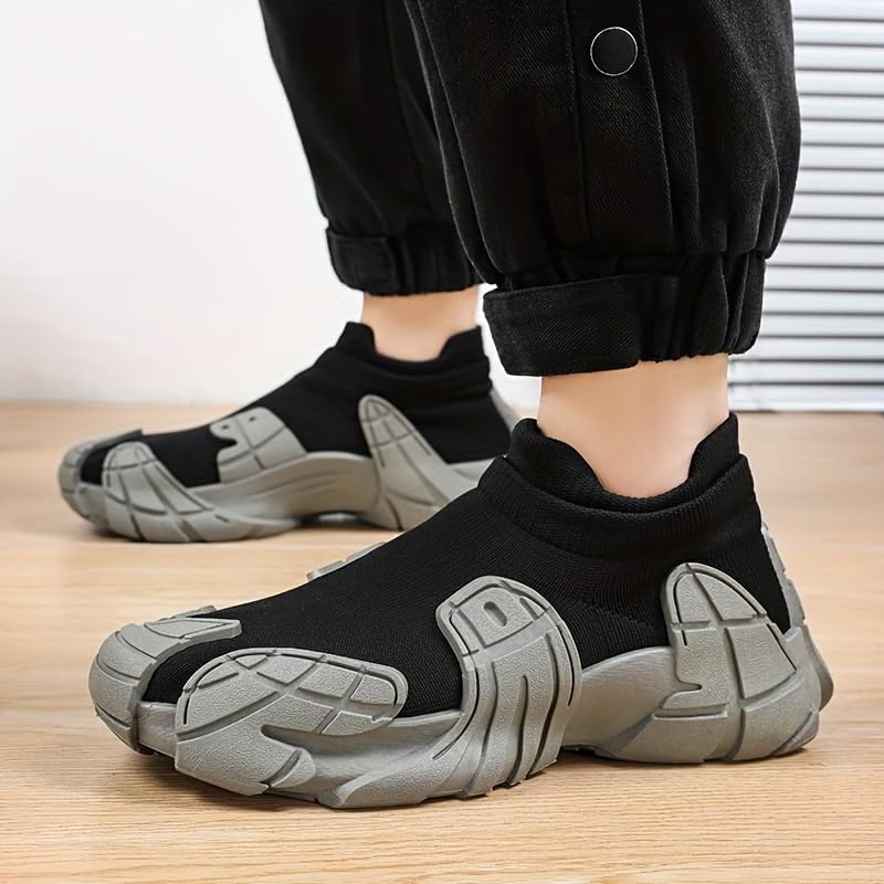 Men's Breathable lace-up Street Fashion Sneakers with Striped Design2