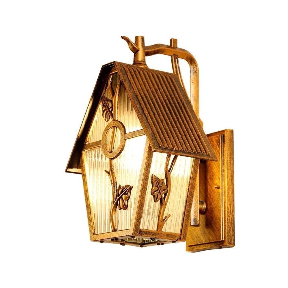 Lanterne murale extérieure bronze pour porche et jardin E27