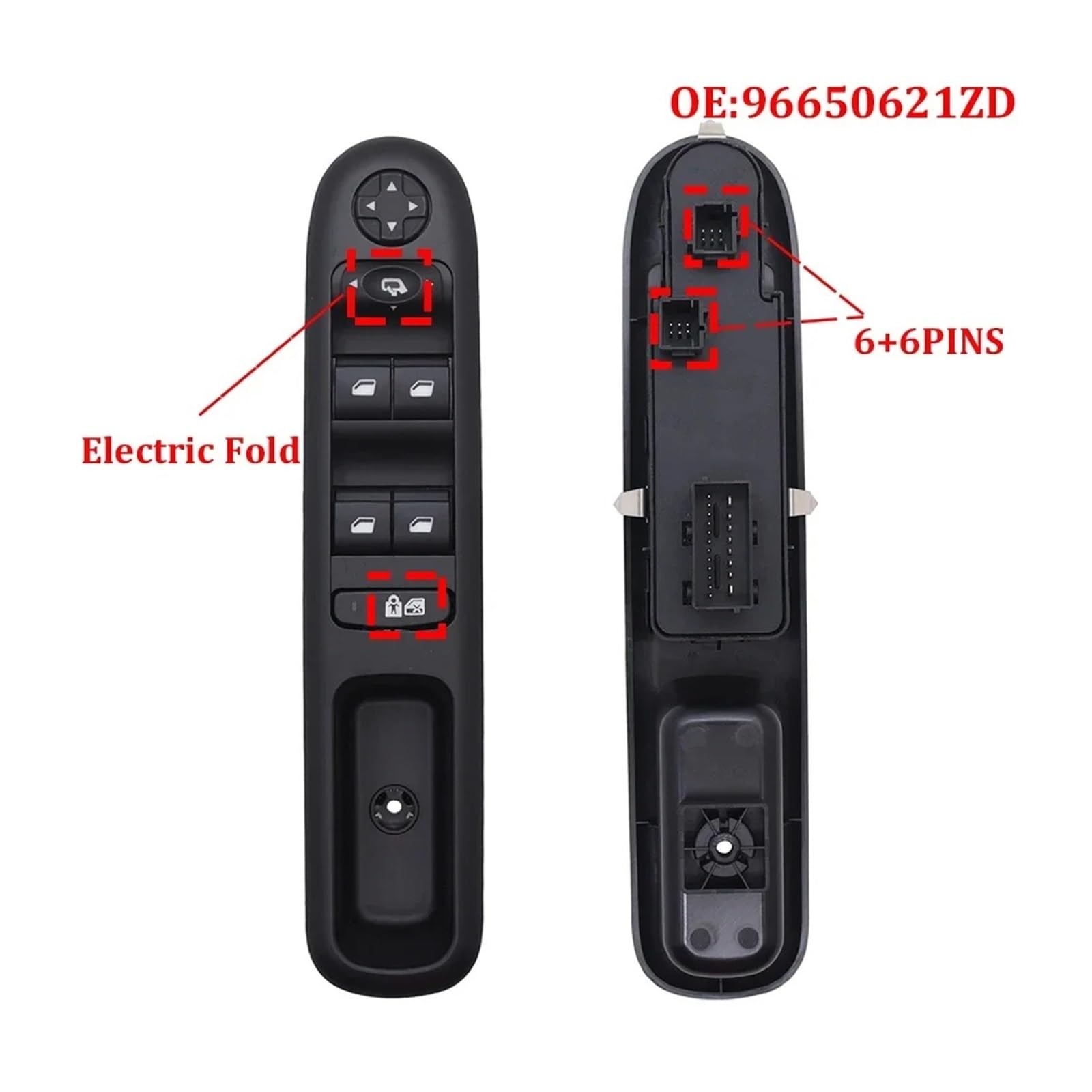 Para Peugeot 3008 5008 para Wagon 2009-2016 interruptor de ventana principal de coche delantero izquierdo 96650621ZD 96650620ZD Elevalunas Mecanismo(Manual Fold)
