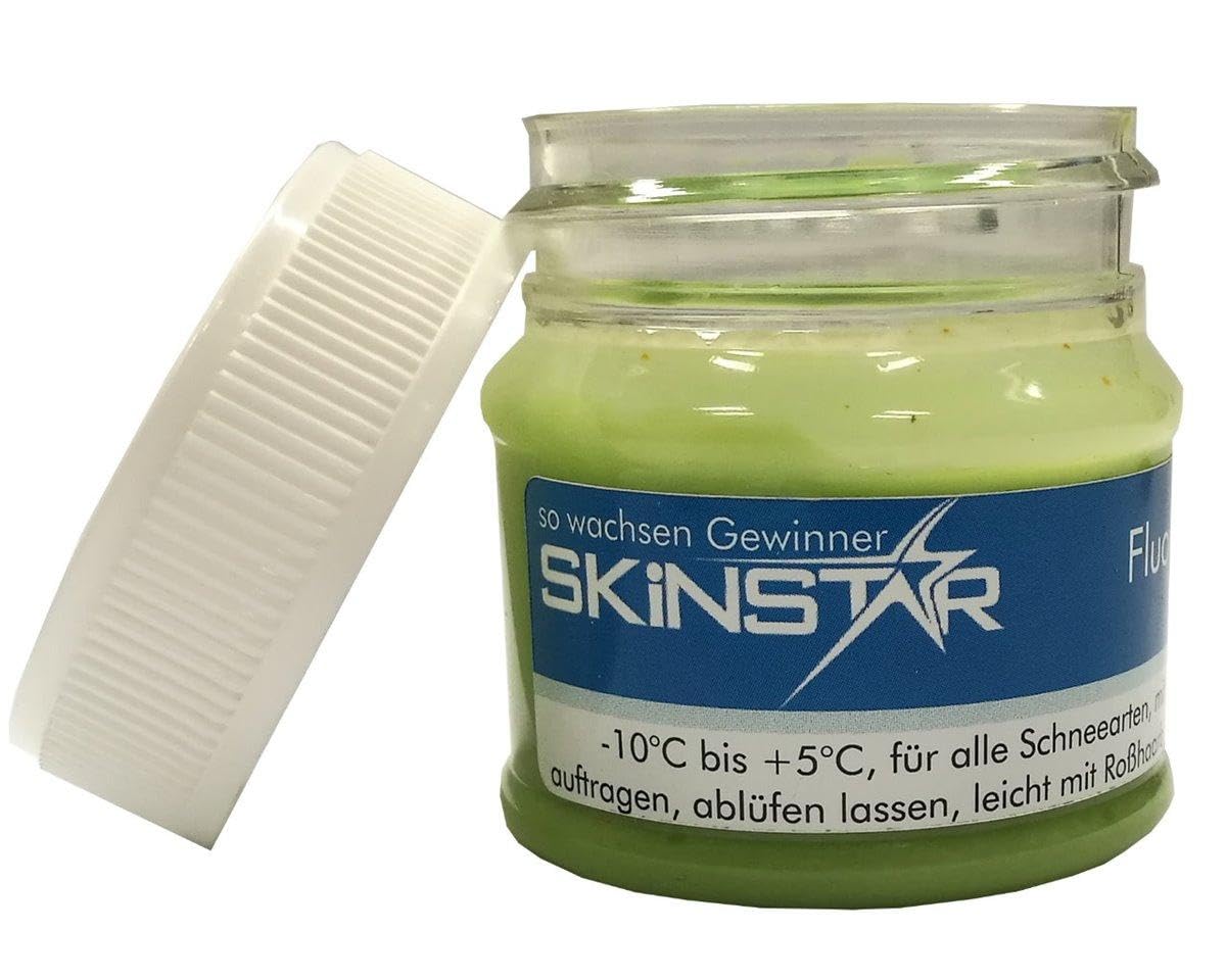 SkinStar Fluor Speed Paste Skiwax - Cera de esquí, 30 g, paño de limpieza