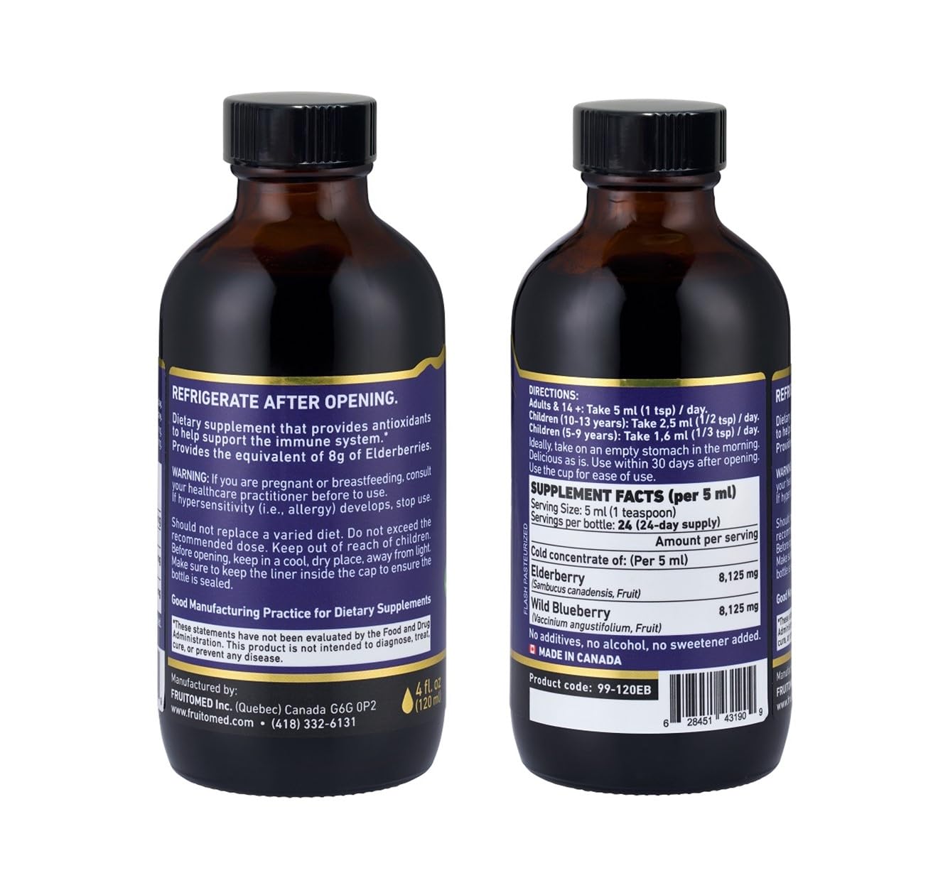 Elderberry & Wild Blueberry Concentrate – Elderberry Liquid Supplement, Natural Berry Blend, Delicious Taste, 24-Day Supply (1-Pack) — Amazon image 3